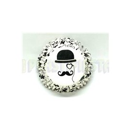 Capacillo estándar Bigote, pipa y lente 100 pz