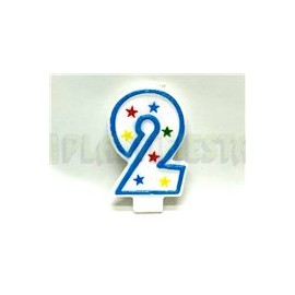Vela estrellas azul No. 2 1 pz
