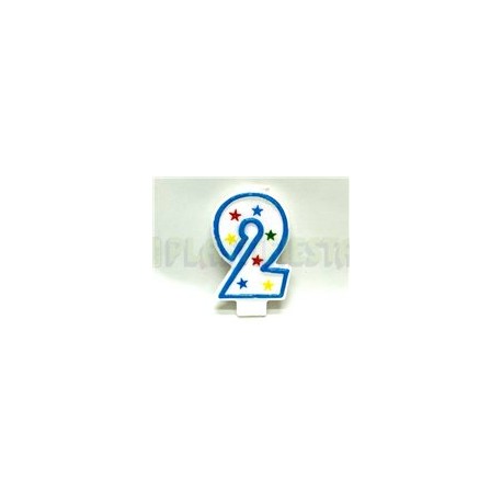 Vela estrellas azul No. 2 1 pz