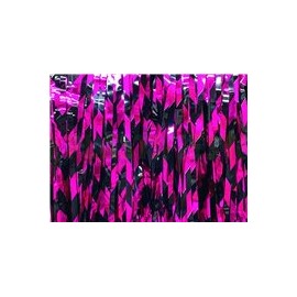 Cortina metálica Fucsia con rayas negras 1 pz
