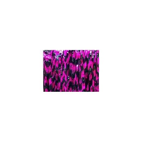Cortina metálica Fucsia con rayas negras 1 pz