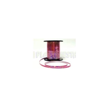 Curling holográfico Rosa salmón 1 pz