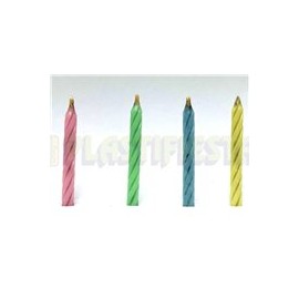 Vela caramelo Colores pastel mágica 12 pz