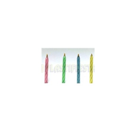 Vela caramelo Colores pastel mágica 12 pz