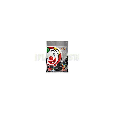 Globo de látex No. 09 metálico Negro 50 pz