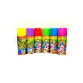 Serpentina en aerosol Colores surtidos 250 gr 24 pz