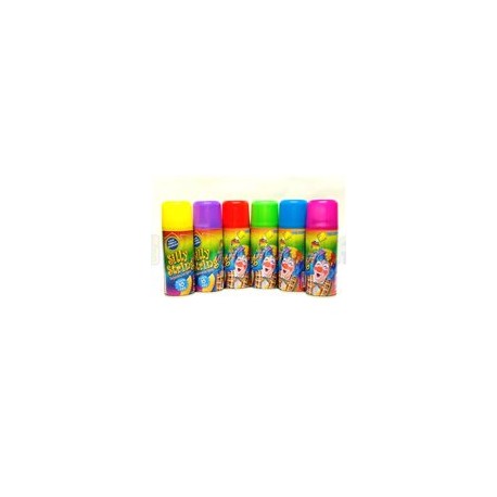 Serpentina en aerosol Colores surtidos 250 gr 24 pz