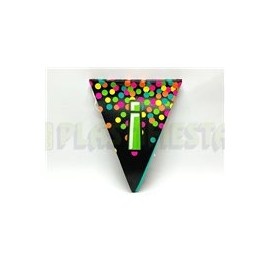 Letrero Banderín Neón "Felicidades" 1 pz