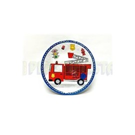 Plato pastelero First responders 8 pz