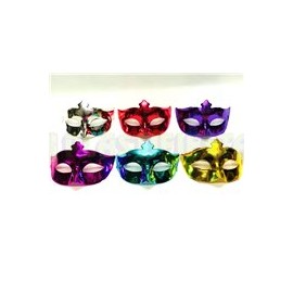 Antifaz Liso metálico plastico 6 pz