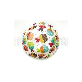 Capacillo estándar Cupcake corazón 100 pz