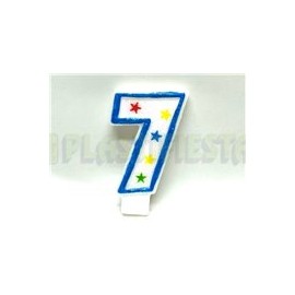 Vela estrellas azul No. 7 1 pz