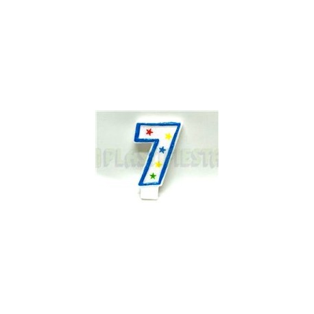 Vela estrellas azul No. 7 1 pz