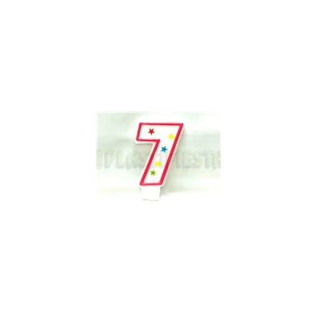 Vela estrellas rosa No. 7 1 pz