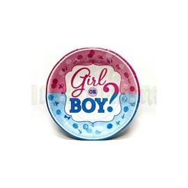 Plato pastelero Girl or Boy ? 8 pz