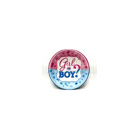 Plato pastelero Girl or Boy ? 8 pz
