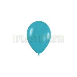 Globo de látex No. 09 solido Azul turquesa 50 pz