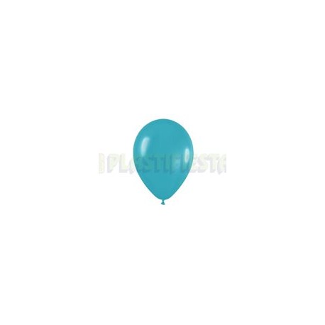 Globo de látex No. 09 solido Azul turquesa 50 pz