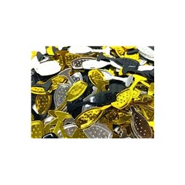 Confeti de mesa Copas flauta negro-dorado-plata 10 g