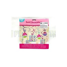 Adorno espiral Pastelitos 12 pz