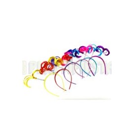 Diadema pelo coletas varios colores 6 pz