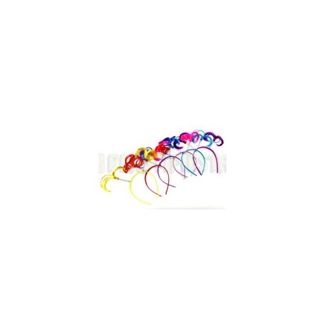 Diadema pelo coletas varios colores 6 pz