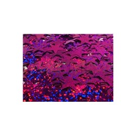 Confeti de mesa Estrella magenta holográfica 10 g