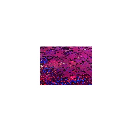 Confeti de mesa Estrella magenta holográfica 10 g