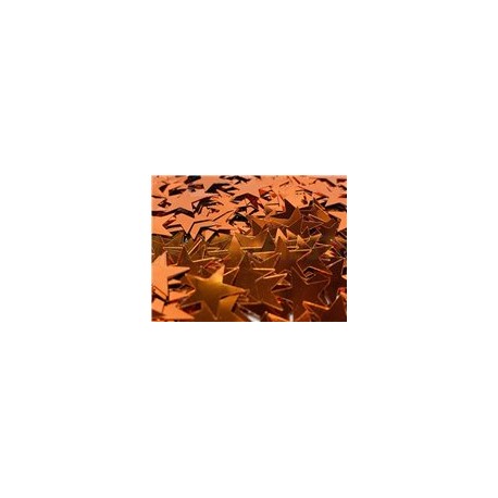 Confeti de mesa Estrella naranja metálica 10 g