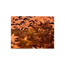 Confeti de mesa Estrella naranja metálica 10 g