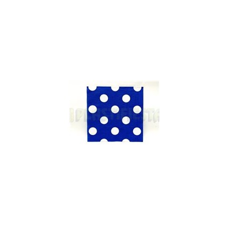 Servilleta cóctel Polka dots Azul rey 16 pz