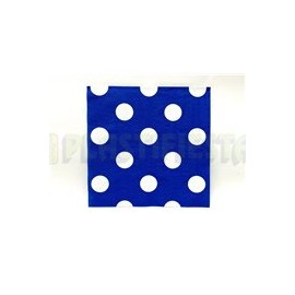 Servilleta cóctel Polka dots Azul rey 16 pz
