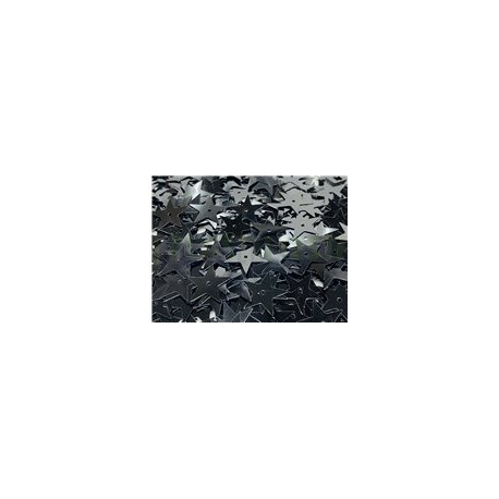 Confeti de mesa Estrella negra metálica 10 g
