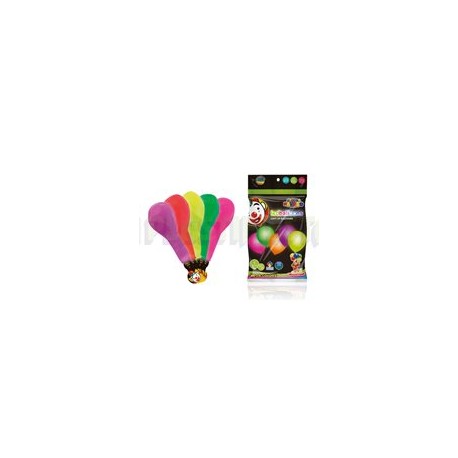 Globo de látex No. 10 neón con luz led 5 pz