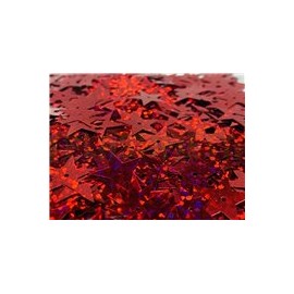 Confeti de mesa Estrella roja holográfica 10 g