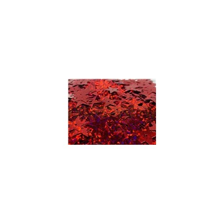 Confeti de mesa Estrella roja holográfica 10 g