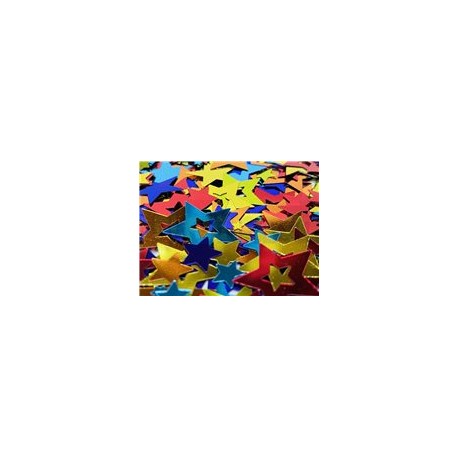 Confeti de mesa Estrellas diferentes tamaños y colores 12 g