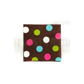 Servilleta cóctel Polka dots warm 18 pz