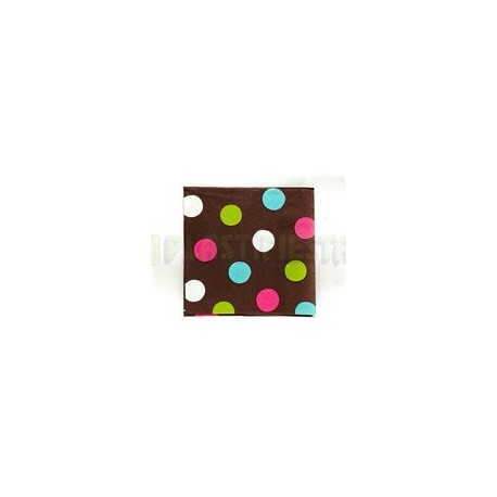 Servilleta cóctel Polka dots warm 18 pz