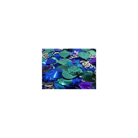 Confeti de mesa Fiesta globos azul y plata 12 g
