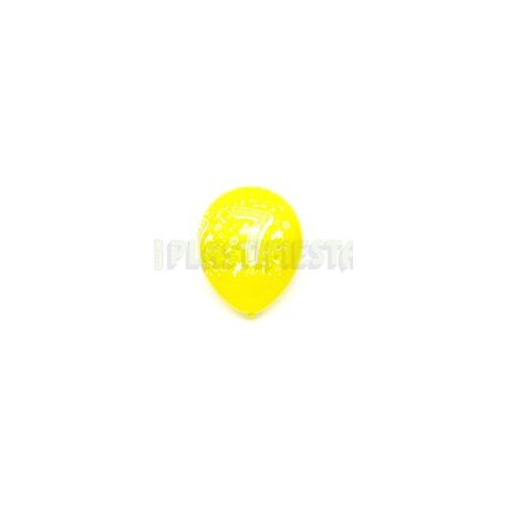 Globo de látex No. 12 diseño número 7 surtido tinta blanca 10 pz