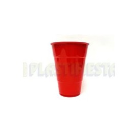 Vaso de plástico 14 oz Rojo 25 pz