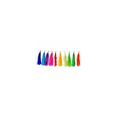 Guirnalda de pompones colores 1 pz