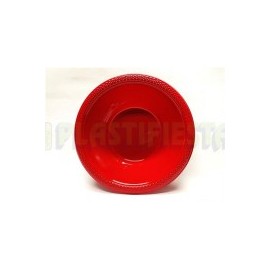 Plato hondo plástico 12 oz Rojo 20 pz