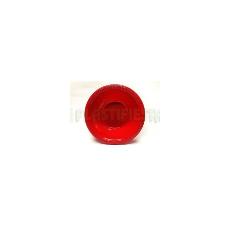 Plato hondo plástico 12 oz Rojo 20 pz