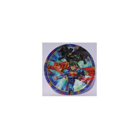 Plato pastelero Liga de la Justicia 6 pz
