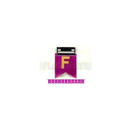 Letrero banderín Felicidades liso Morado 1 pz