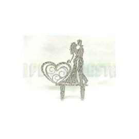 Decoración para pastel Boda corazón 1 pz
