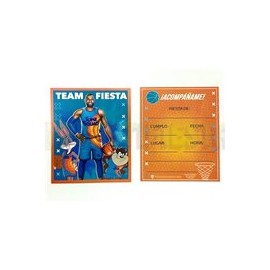 Invitación Space Jam 2  6 pz