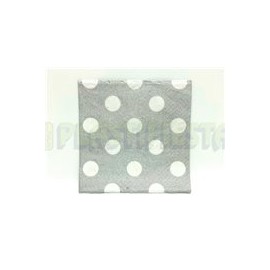 Servilleta lunch Polka dots Plata 16 pz